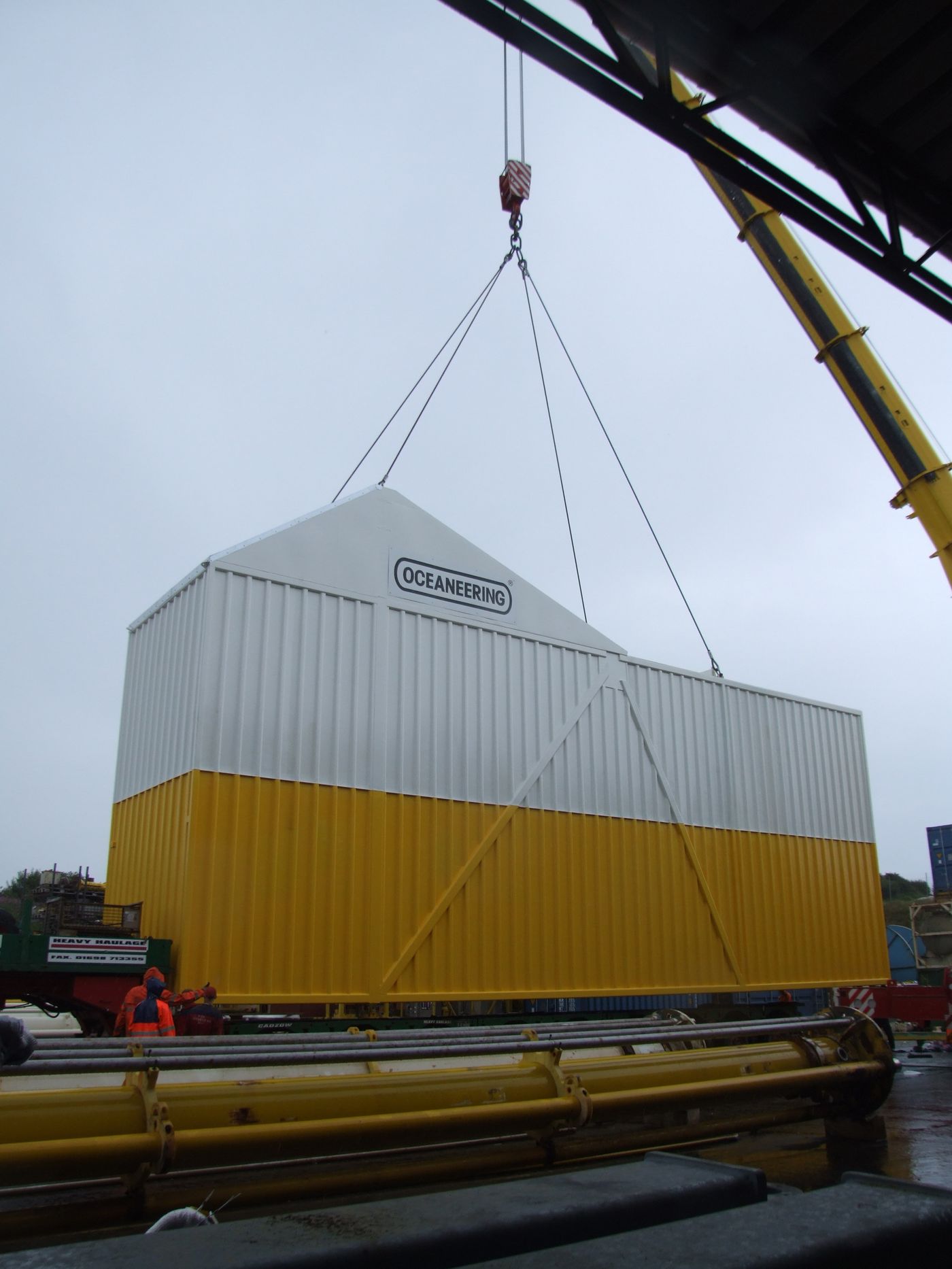 Kranløft av container
